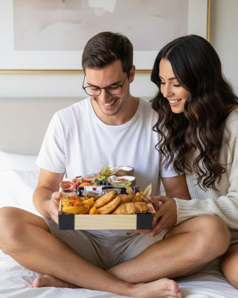 "Cesta de café da manhã de luxo entregue na Zona Norte de Recife (Casa Forte, Jaqueira e Espinheiro) com personalização exclusiva e itens artesanais Muda D'Presente."