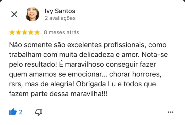 Depoimento de clientes satisfeitos